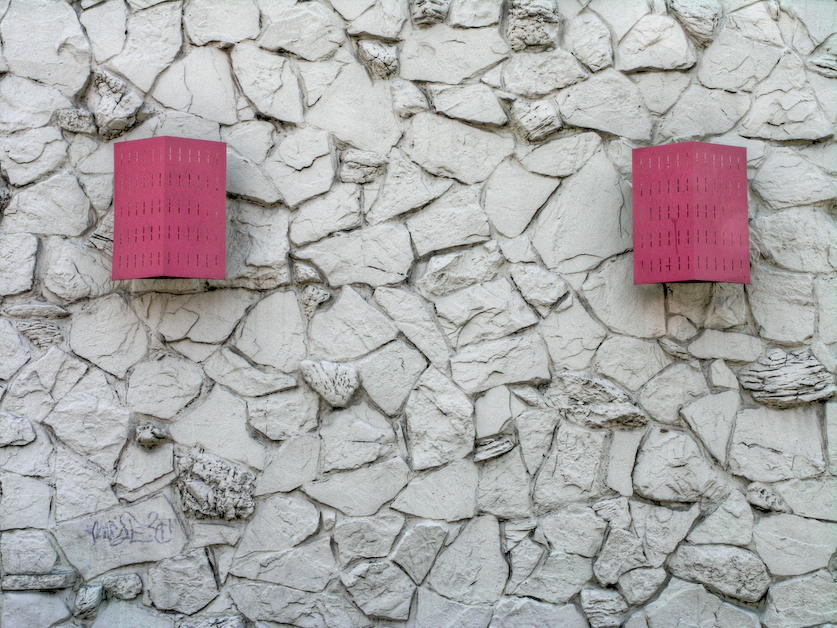 pink nipples, citi wallz series, by Naomi Pitcairn