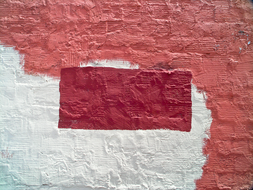 red block, citi wallz series, by Naomi Pitcairn