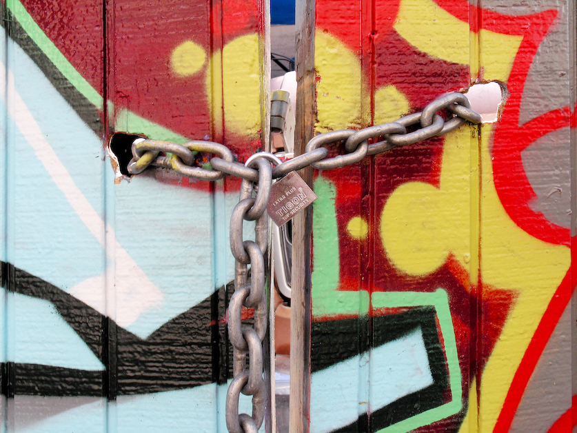 locked up, citi wallz series, by Naomi Pitcairn