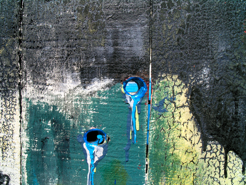 blue knots, citi wallz series, by Naomi Pitcairn