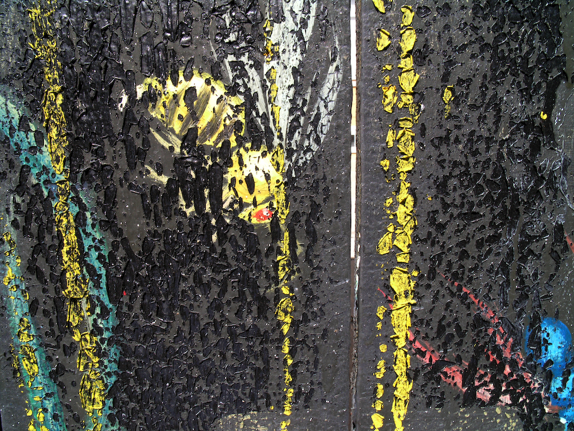 peeling bee, citi wallz series, by Naomi Pitcairn
